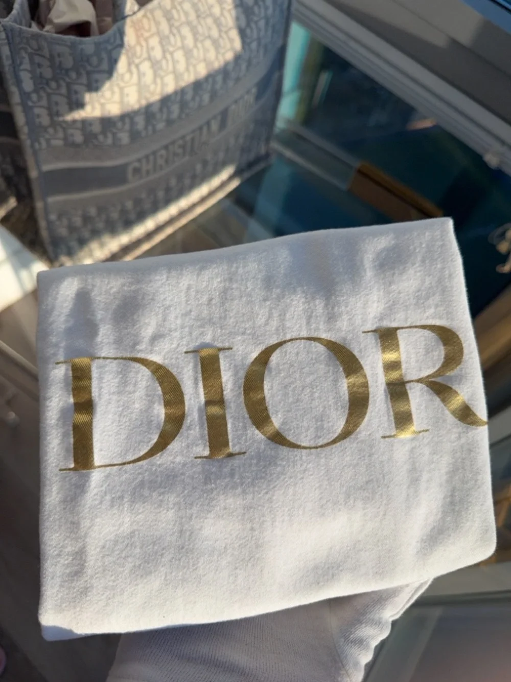 Christian Dior Large Book Tote Gray Oblique Embroidery Authentic Dust Bag - Picture 12 of 12